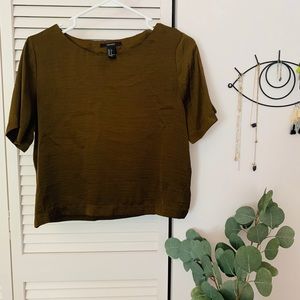 F21 | Olive green blouse